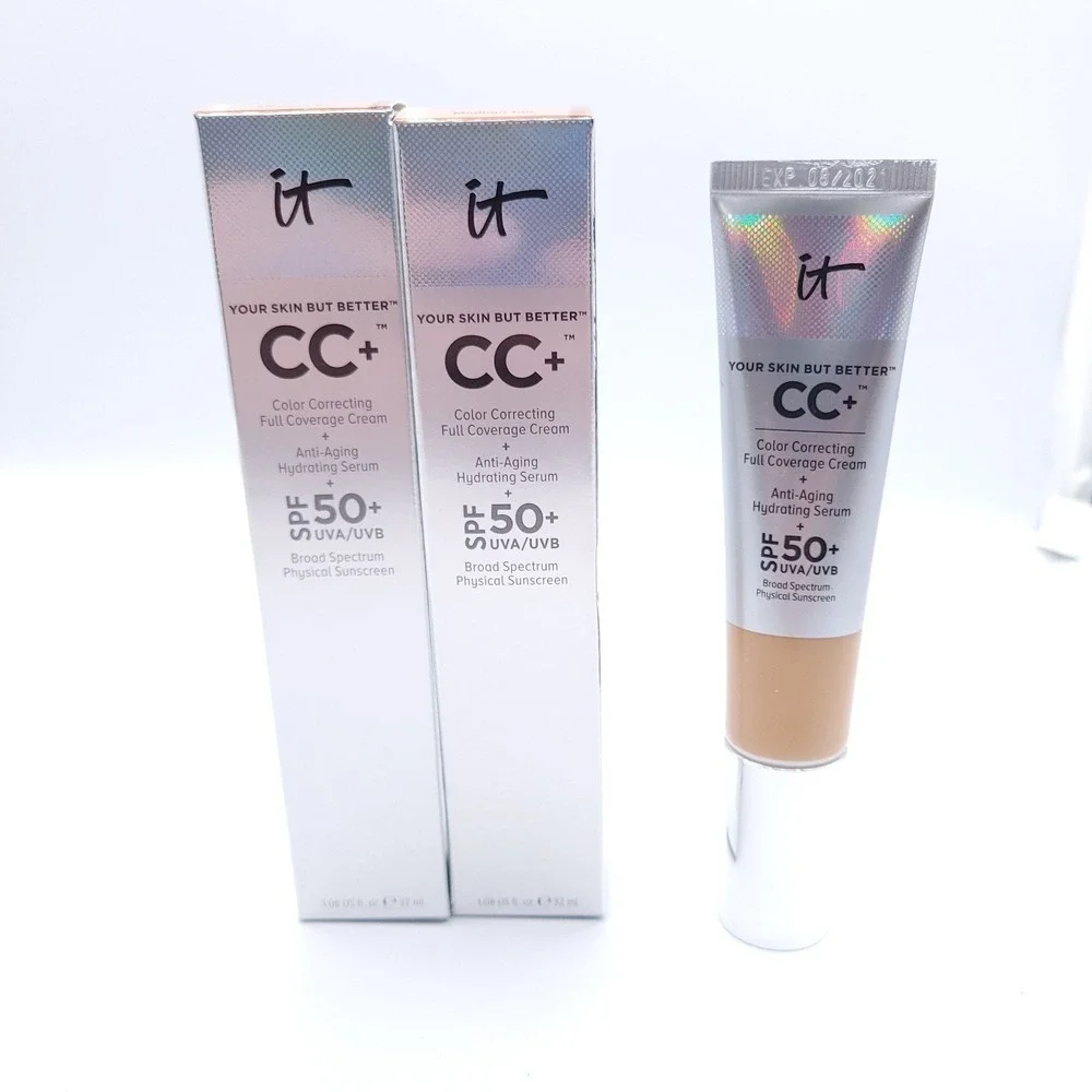 2 x It Cosmetics Your Skin But Better CC Foundation SPF 50 Medium Tan Exp 02/22